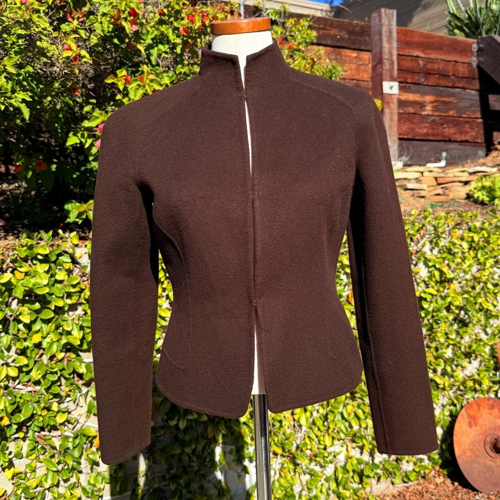 Donna Karan wool cashmere blend military jacket - Picture 2 of 5
